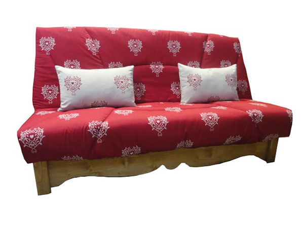 Photo Clic-clac montagne Jade Socle pin découpé tissu Warens Rouge coussins Warens rouge sur envers : 